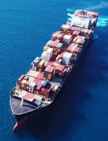 Cargo vessel transporting tobacco